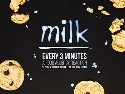 Milk Allergy - Typography allergies allergy cookies food food allergies milk typography