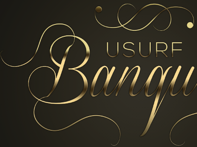 Banquet gold typography