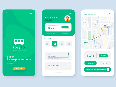 Transport Company App UI Design - with ADOBE XD
