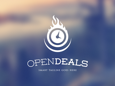 Open Deals identity logo open open deals vector