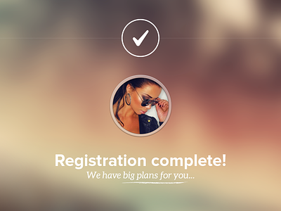 Registration Complete avatar color process register registration rounded avatar sign up step ui user interface