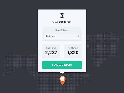 Location Stats app clean interface location map metro ui user interface web