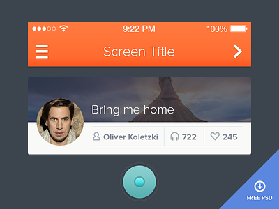 Simple UI - Free PSD included interface ios iphone psd simple ui user interface