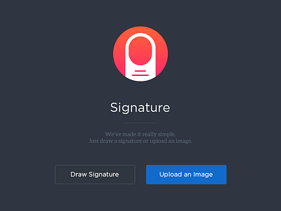 Add Signature app clean flat interface signature ui user interface web