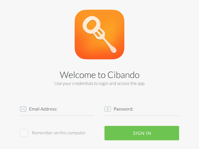 Login page