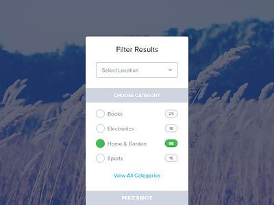 Filter Results clean creative filter psd results shop ui ui kit user interface
