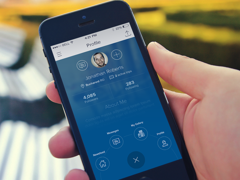 Profile ios ios7 iphone iphoneapp psd photoshop ui userinterface