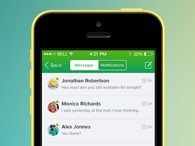Inbox app clean design inbox ios iphone app ui user interface
