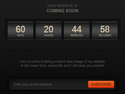 Countdown black countdown ionuss orange user interface website