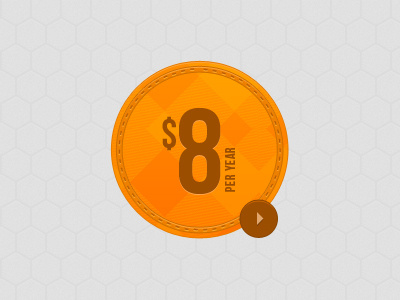 Pricing Circle button circle cool graphic orange pricing stiches ui element yellow