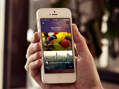 Newsfeed app ios ios7 iphone iphone app mobile ui newsfeed social app ui user experience user interface ux