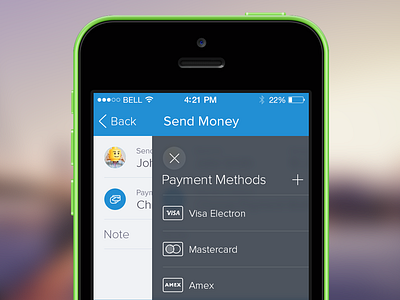 Menu app finance ios ios7 iphone iphone app mobile ui money ui user interface ux