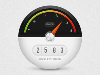 Registered users counter chronometer countdown counter indicator ui user interface users