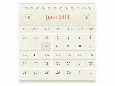 Calendar application calendar stiches ui user interface