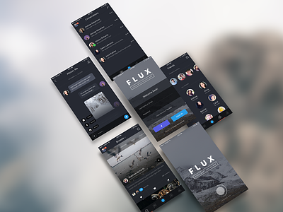 Flux Social App app ios iphone app psd social template ui user experience user interface ux