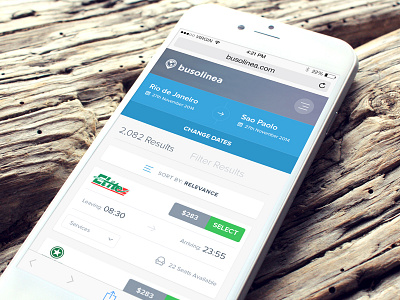 Responsive Website app bus busolinea ios iphone seats travel ui user experience user interface ux