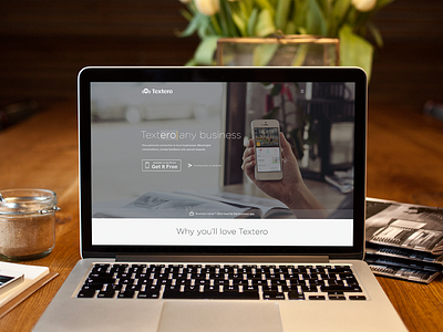 Landing Page app ios iphone app textero ui user experience user interface ux web web app website