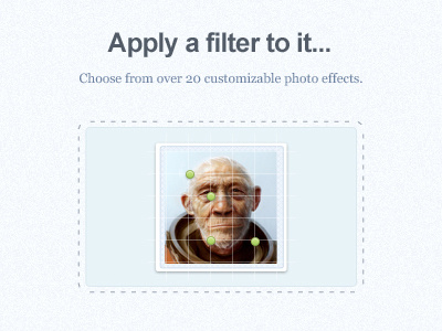Photo Filters application clean fabric green noise photo texture ui