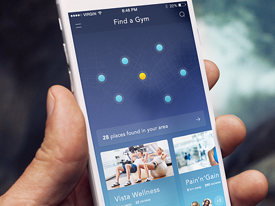 Find A Gym v2 app charts design fitness health ios lifestyle sketch sport template ui user interface