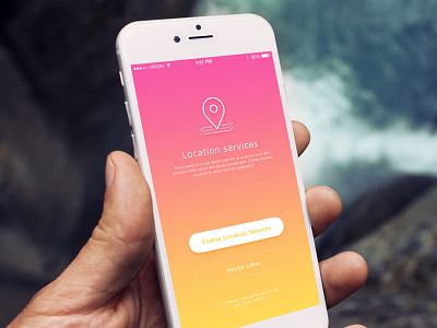 Location Services app design ios location sketch ui user interface