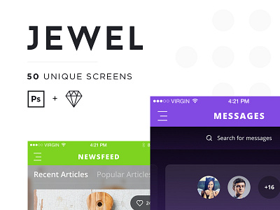 Jewel - Black Friday Offer (Only $8) app black friday design ios photoshop sketch template ui ui8 user interface