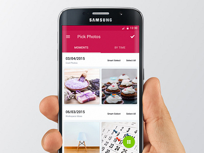 Pick Photos android app design mobile photo sharalike ui user interface