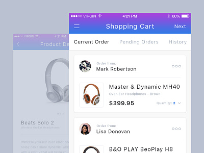 Shopping Cart app design ecommerce ios sketch template ui user interface