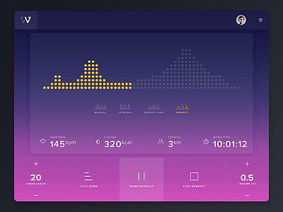 Fitness Interface Concept app colorful design fitness interface ui workout