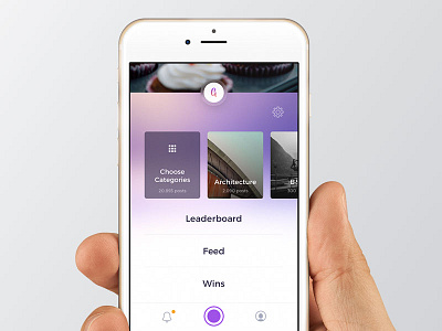 A new kind of navigation app design ios iosapp menu sketch social ui user interface