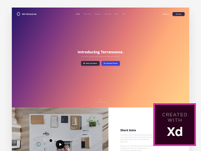 Landing Page (Adobe Experience Design) agency design landing page pack product design template ui web