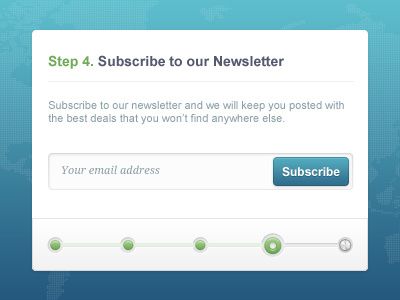 Step 4 Subscribe Form form progress steps subscribe