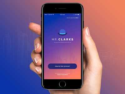 Mr. Clarks app assistant colorful concept design gradient interface ui user interface