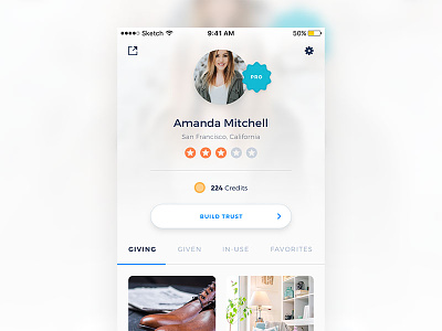 Seller Profile app clean design ios iphone light ui user interface