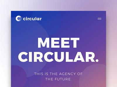 Circular (Mobile Version) landing page theme ui unique user interface web web design website