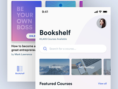 Bookshelf - Library App app books ios library read ui user interface