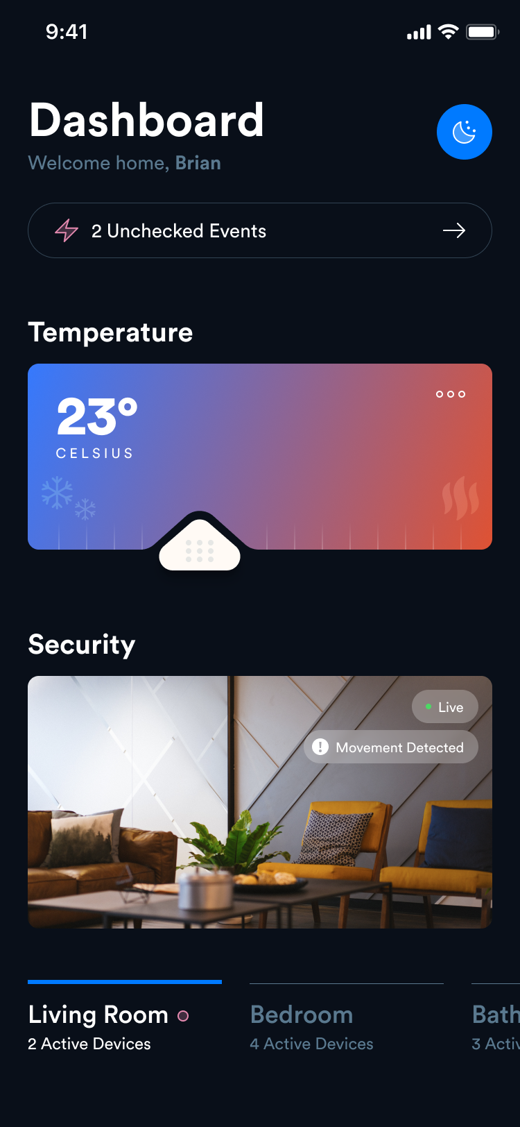 Smart Home Dashboard by Ionut Zamfir on Dribbble