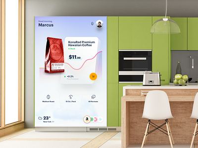 Kitchen Dashboard app augmented reality dashboard ecommerce shopping ui user interface