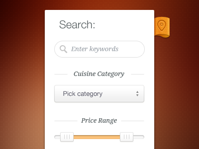 Search Widget - Cibando Website cibando clean food orange search