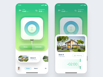 Smart Sprinklers Concept app app design application clean concept design figma ios iphone iphone app smart smarthome sprinklers ui user interface