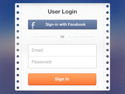 Paper Login clean facebook facebook sign in form login paper sign in texture ui user interface