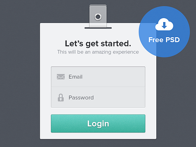 Login Form clean form free login psd ui user interface