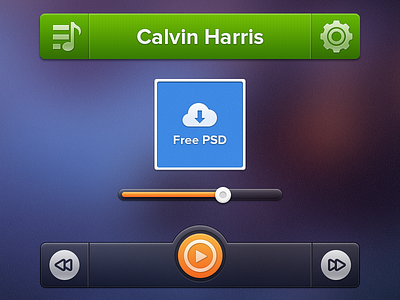Player app clean ios iphone music player retina ui user interface