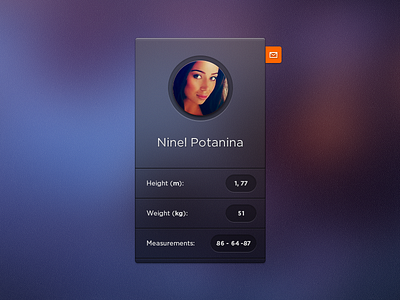 Profile Widget dark fashion profile psd ui user interface widget