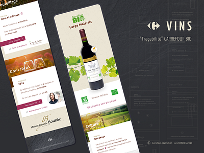 French wine traceability, mobile app. carrefour mobile app mobile app design winery