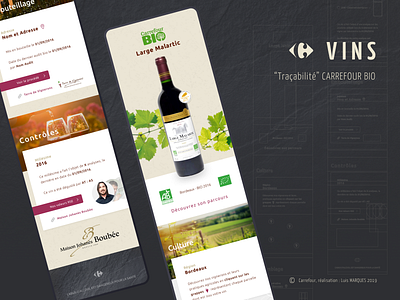 French wine traceability, mobile app.