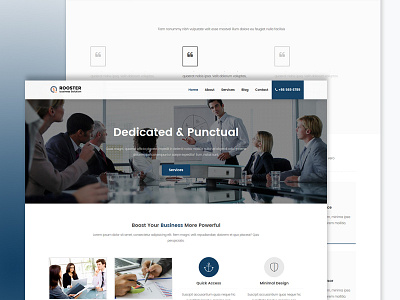 Rooster - HTML Business Consultancy Template bootstrap3 busines clean consultancy creative html5 landing page onepage premium responsive themeforest