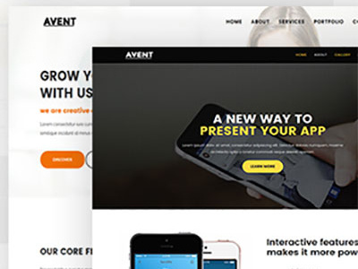 Avent- Multipurpose HTML Template agency app bootstrap clan construction hosting onepage premium responsive