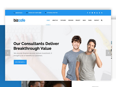 Bizcafe Corporate HTML Template agency bootstrap business clean corporate css elegant html modern multipurpose responsive unique