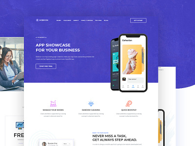 Mobicon-App landing Template app bootstrap4 css html onepage software