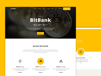 Bitbank - crypto currency template agency bootstrap3 clean creative crypto crypto currency crypto trading html modern onepage premium responsive